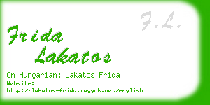 frida lakatos business card